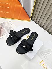 Dior Adiorable Slide Black Fringed Grosgrain - 5