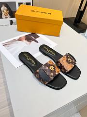 LV Frame Flat Mule Sandals Black and cocoa color - 1