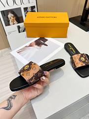 LV Frame Flat Mule Sandals Black and cocoa color - 5