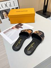 LV Frame Flat Mule Sandals Black and cocoa color - 2