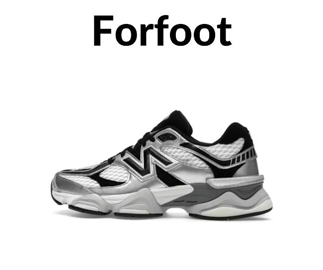 New Balance 9060 Shoe Palace Metallic Colorway Silver/Black  - 1