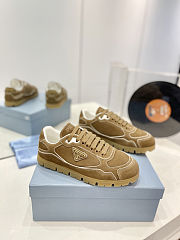 Prada Cinnamon coloured suede Trail Sneakers - 3