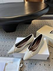 The Row Claudette Bow leather ballet flats White - 3