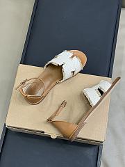 Hermes Women Santorini Sandal in Beign - 2
