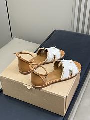 Hermes Women Santorini Sandal in Beign - 3