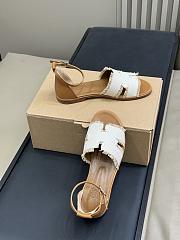 Hermes Women Santorini Sandal in Beign - 5