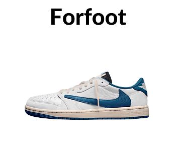 Air Jordan 1 Retro Low OG SP Fragment x Travis Scott Sail Military Blue - DM7866-104