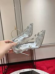 Christian Louboutin Degraqueen embellished PVC pumps in Siver - Heel Height 8.5cm - 2