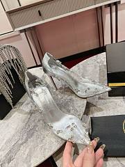 Christian Louboutin Degraqueen embellished PVC pumps in Siver - Heel Height 8.5cm - 5