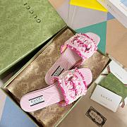 GUCCI Women's Interlocking G slide sandal Pink  - 3