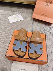 HERMÈS Chypre Sandals in Denim - 1