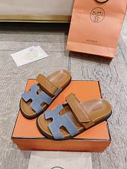 HERMÈS Chypre Sandals in Denim - 2