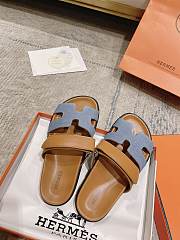 HERMÈS Chypre Sandals in Denim - 3