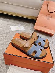 HERMÈS Chypre Sandals in Denim - 5