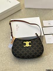 CELINE MEDIUM TILLY BAG IN Triomphe canvas and calfskin Brown - size: 23x14cm - 1