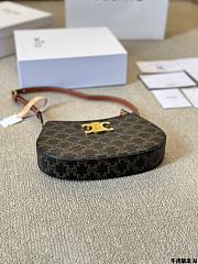 CELINE MEDIUM TILLY BAG IN Triomphe canvas and calfskin Brown - size: 23x14cm - 4
