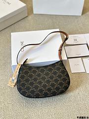 CELINE MEDIUM TILLY BAG IN Triomphe canvas and calfskin Brown - size: 23x14cm - 2
