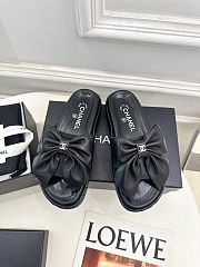 Chanel Double C Thick-soled Slippers Black - Height: 3cm - 1