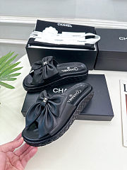 Chanel Double C Thick-soled Slippers Black - Height: 3cm - 4