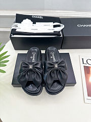 Chanel Double C Thick-soled Slippers Black - Height: 3cm - 5
