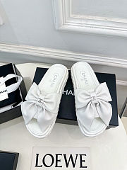 Chanel Double C Thick-soled Slippers White - Height: 3cm - 1