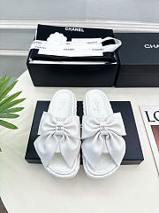 Chanel Double C Thick-soled Slippers White - Height: 3cm - 2