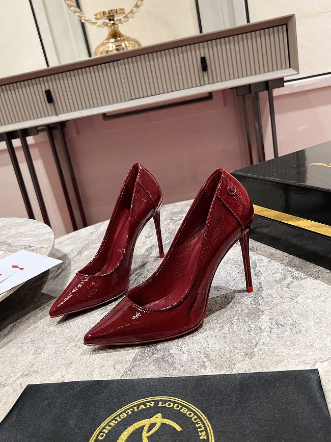 Christian Louboutin Sporty Kate patent leather pumps Red - Heel Height: 10cm - 1