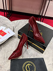 Christian Louboutin Sporty Kate patent leather pumps Red - Heel Height: 10cm - 4