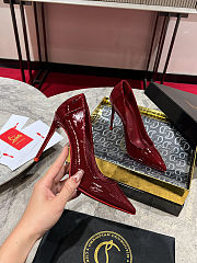 Christian Louboutin Sporty Kate patent leather pumps Red - Heel Height: 10cm - 5
