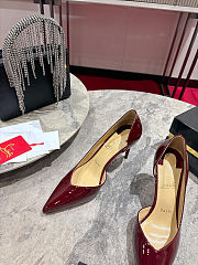 Christian Louboutin Red Patent Iriza - Heel Height: 10cm  - 4