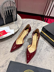 Christian Louboutin Red Patent Iriza - Heel Height: 10cm  - 5