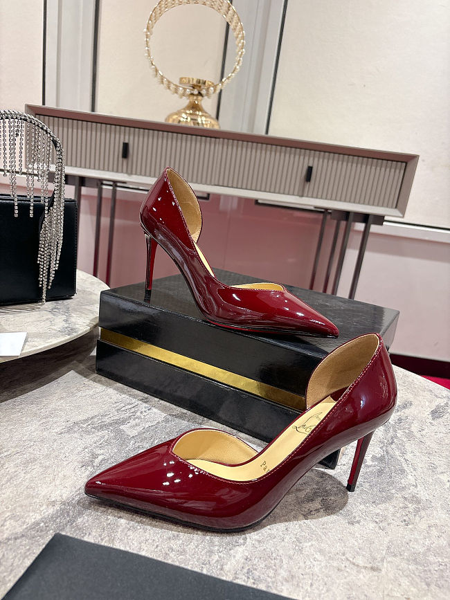 Christian Louboutin Red Patent Iriza - Heel Height: 10cm  - 1