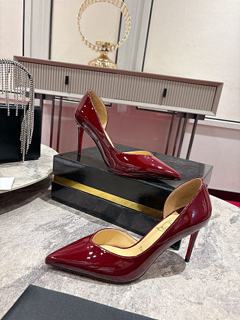 Christian Louboutin Red Patent Iriza - Heel Height: 10cm 