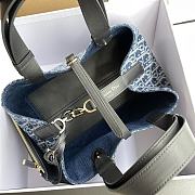 Dior Toujours Bag Blue Denim Dior Oblique Jacquard - size: w28.5×h21.5×d17cm - 4
