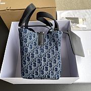 Dior Toujours Bag Blue Denim Dior Oblique Jacquard - size: w28.5×h21.5×d17cm - 3