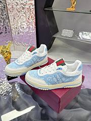 Gucci Re-Web trainer Light blue GG canvas  - 4