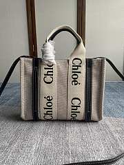 Chloé Small Woody tote bag in Beige - size 26.5 x 20 x 8cm - 1