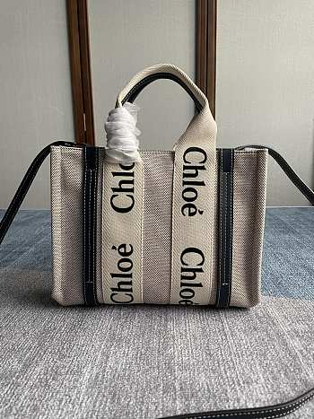 Chloé Small Woody tote bag in Beige - size 26.5 x 20 x 8cm