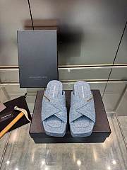 Alexander Wang thick-soled denim slippers - Height: 5cm  - 1
