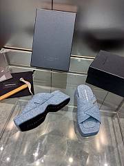 Alexander Wang thick-soled denim slippers - Height: 5cm  - 2