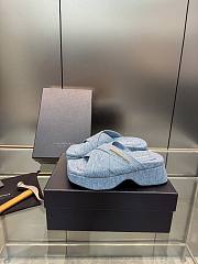 Alexander Wang thick-soled denim slippers - Height: 5cm  - 4