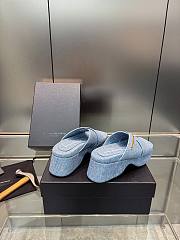 Alexander Wang thick-soled denim slippers - Height: 5cm  - 3