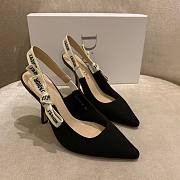 Dior J'Adior Slingback Pump Black Technical Fabric - Heel height: 9.5cm - 3