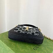 Gucci Jackie 1961 mini lizard shoulder bag Black - size: 19x13x3cm - 4