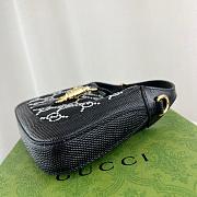 Gucci Jackie 1961 mini lizard shoulder bag Black - size: 19x13x3cm - 2