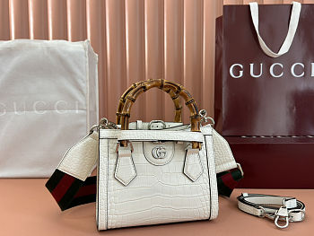 Gucci Diana python small tote bag White - size: 20x16x10cm