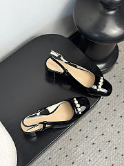 Dior Paris slingback pumps Patent Calfskin - Heel height: 6cm - 5