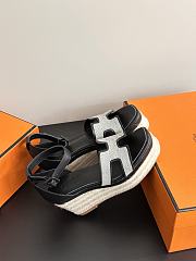 Hermes Elda espadrille Black - Heel height: 8cm - 5