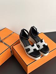Hermes Elda espadrille Black - Heel height: 8cm - 3