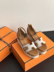 Hermes Elda espadrille Brown - Heel height: 8cm - 5